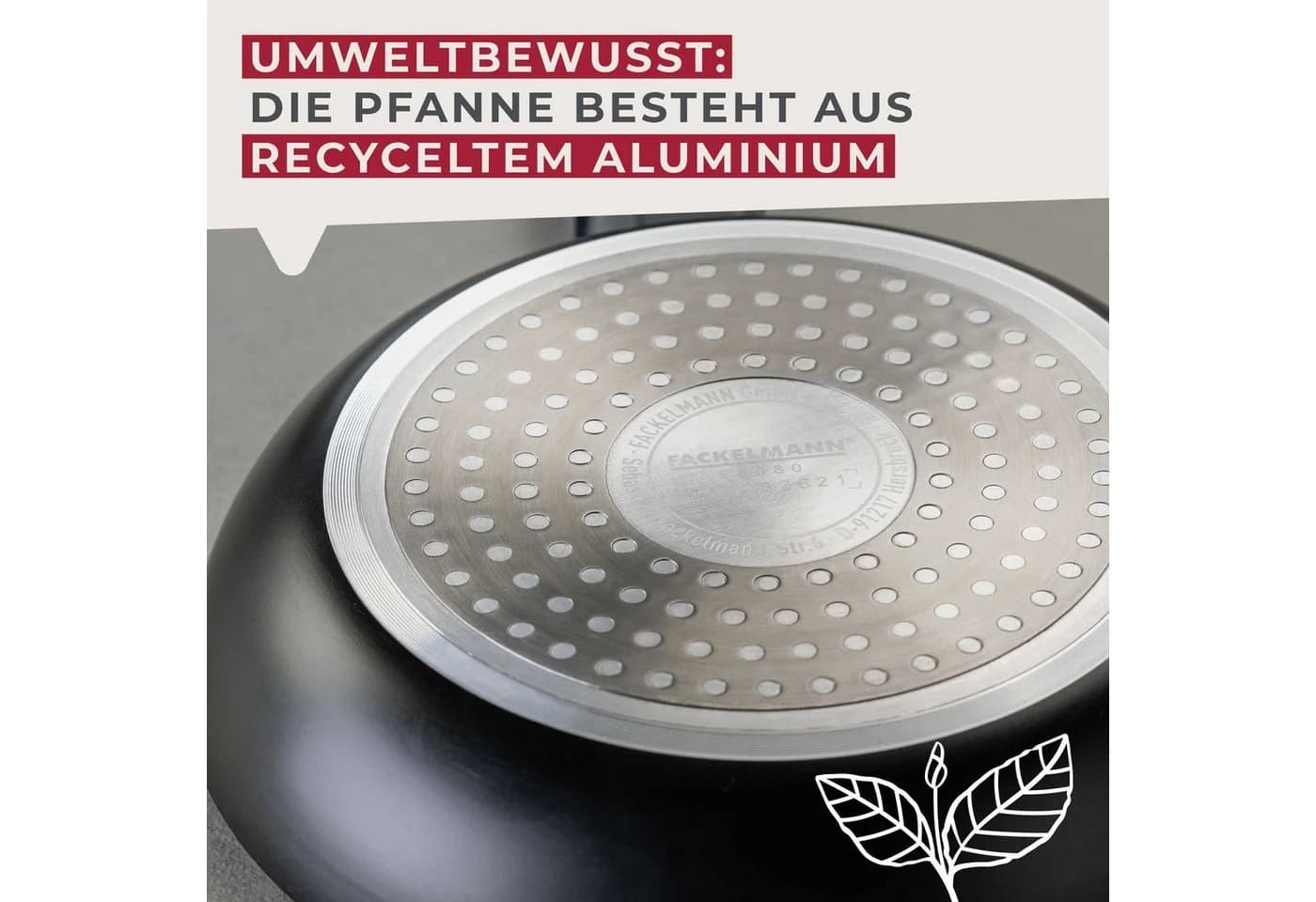 FACKELMANN Bratpfanne 24cm Statement Keramik-Antihaft Aluminium Induktion - Bild 5