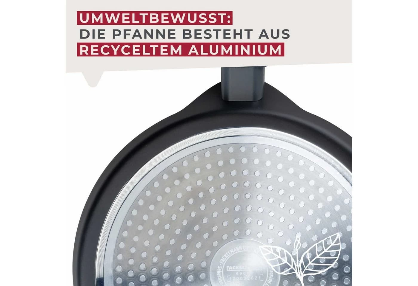 FACKELMANN Crêpepfanne 25cm Statement Schwarz Grau Keramik Antihaft - Bild 5