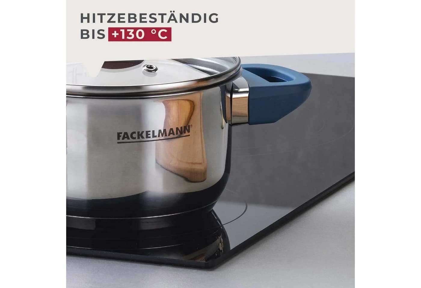 FACKELMANN Kochtopf Edelstahl mit Deckel, Suppentopf, Induktionsgeeignet - Bild 4