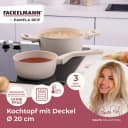 Fackelmann Kochtopf mit Deckel 24 cm Pastell-Beige Aluminium Bild 1