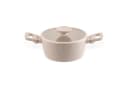 Fackelmann Kochtopf mit Deckel 24 cm Pastell-Beige Aluminium Bild 2