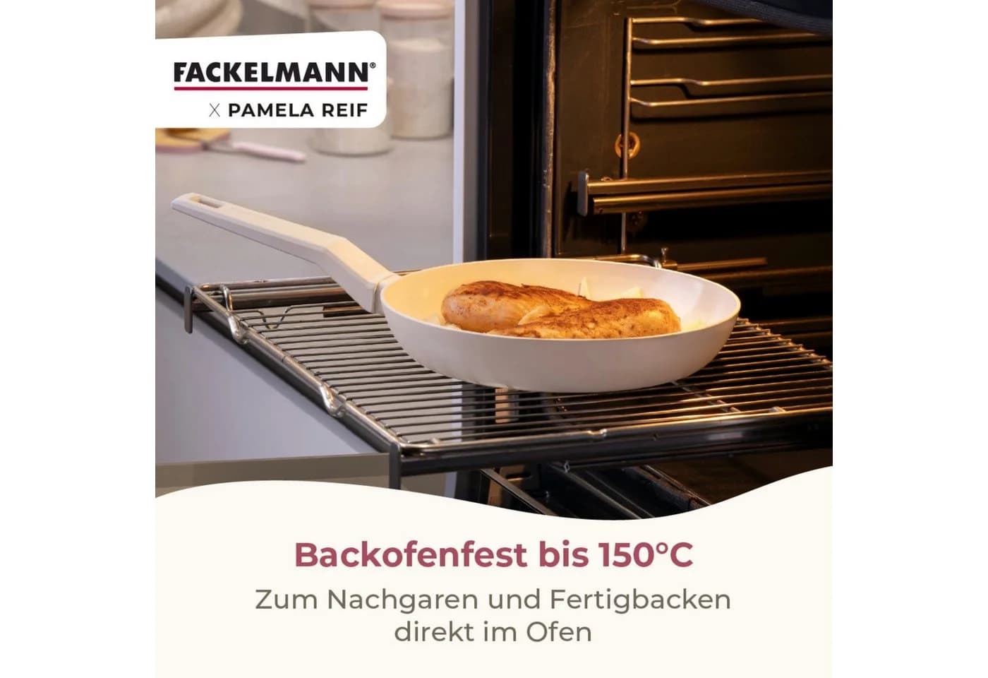 FACKELMANN Bratpfanne Shell Beige Keramikbeschichtung - Bild 5