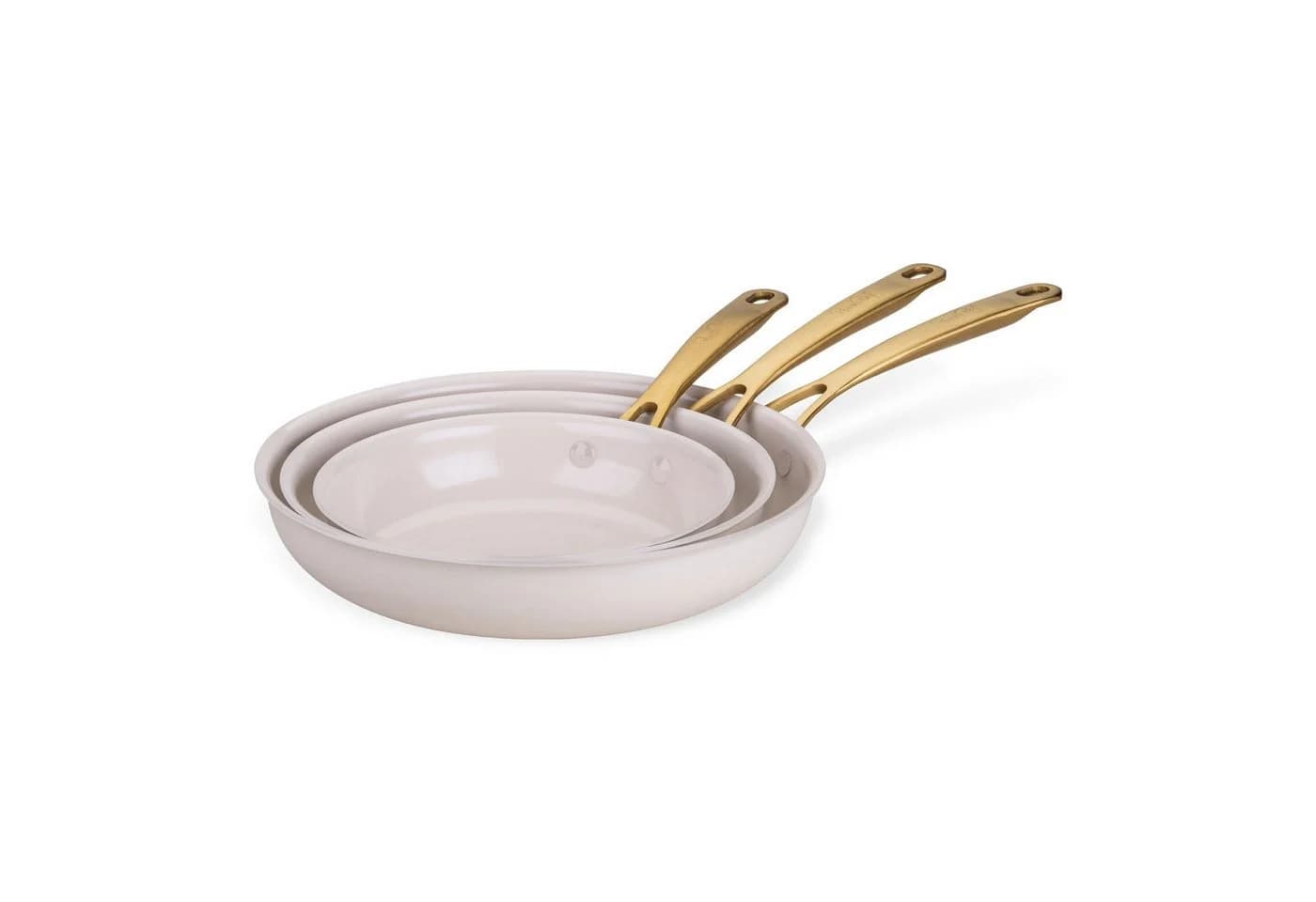 FACKELMANN Bratpfannen-Set 3-tlg. Beige/Gold Aluminium Keramik - Bild 2