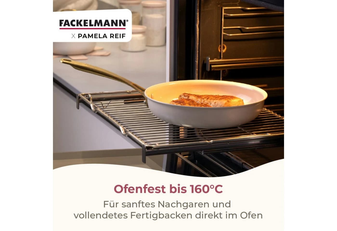 FACKELMANN Bratpfannen-Set 3-tlg. Beige/Gold Aluminium Keramik - Bild 5