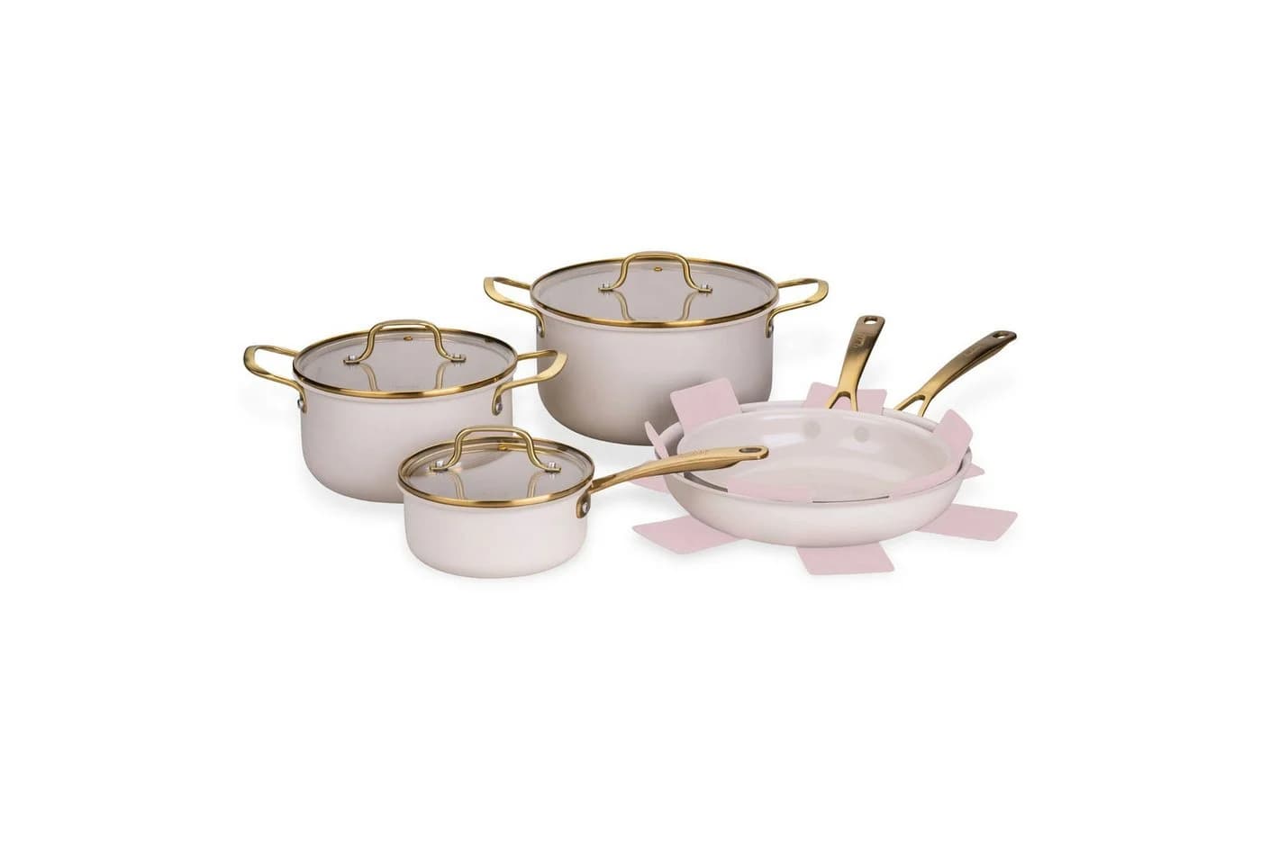 FACKELMANN Topf-Set 10-tlg. Aluminium Keramikbeschichtung Gold - Bild 2