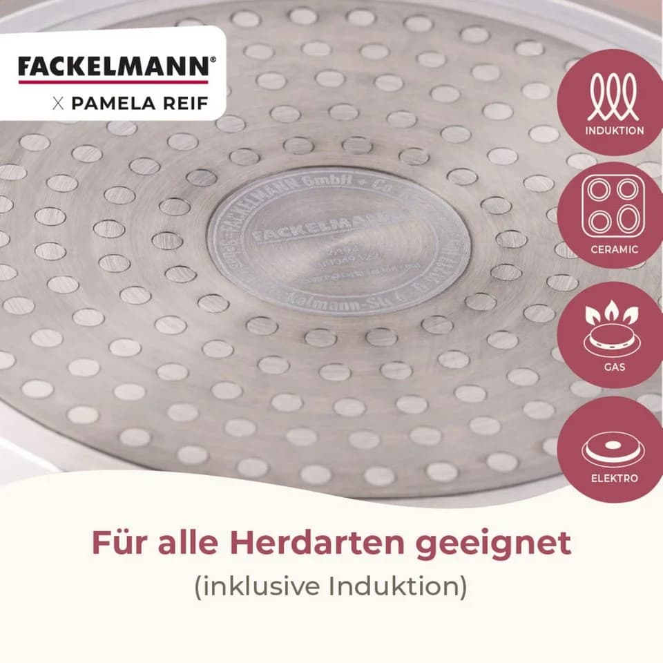 FACKELMANN Topf-Set 10-tlg. Aluminium Keramikbeschichtung Gold - Bild 4