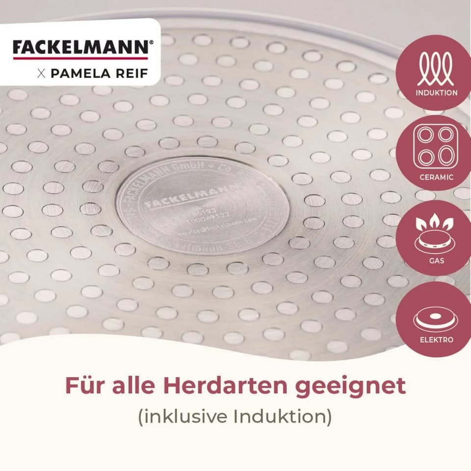 FACKELMANN Signature Kochtopf-Set 9-tlg. Beige/Gold Keramikbeschichtung - Bild 4