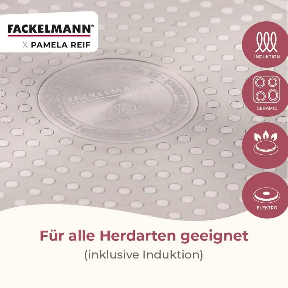 FACKELMANN Signature Kochtopf mit Deckel Pastell-Beige Gold - Bild 4
