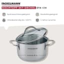 FACKELMANN Kochtopf mit Deckel, Edelstahltopf, Suppentopf, Saucenpot Bild 1