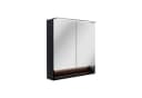 FACKELMANN B.PARIS LED-Spiegelschrank Braun/Schwarz mit USB-Anschlüssen Bild 2
