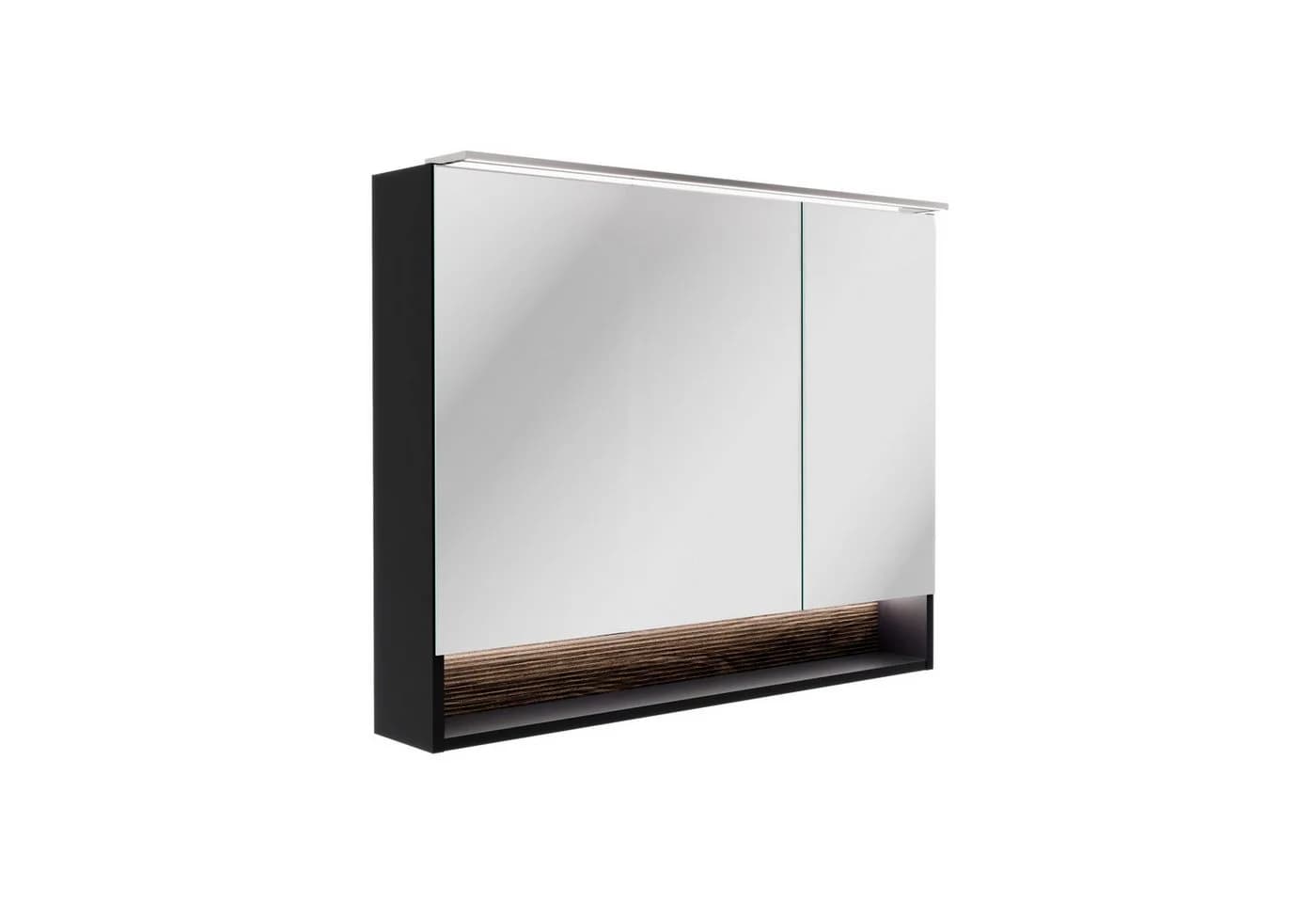 Eleganter Spiegelschrank aus Glas und Eiche - Bild 2
