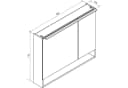 Eleganter Spiegelschrank aus Glas und Eiche Bild 4