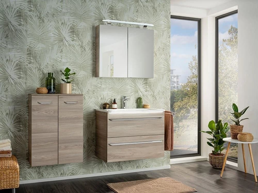 FACKELMANN Luxor Gussmarmorbecken Weiß 80 cm