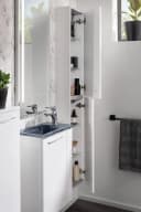 FACKELMANN Hochschrank SCENO slim Weiß Hochglanz Modern Bild 1