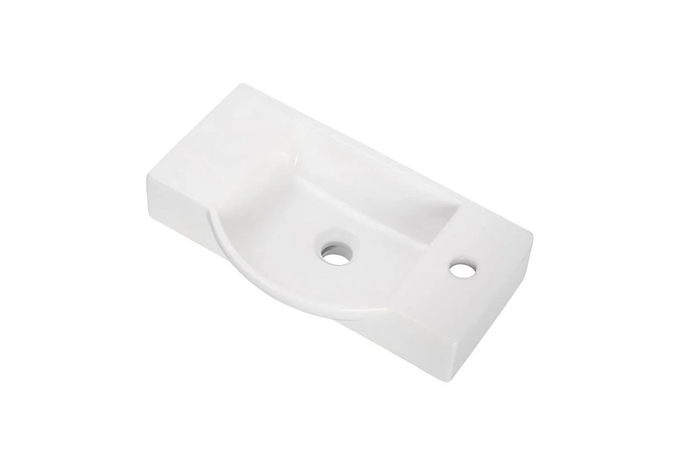 FACKELMANN Keramikbecken für Gäste-WC Weiß Modern - Bild 2