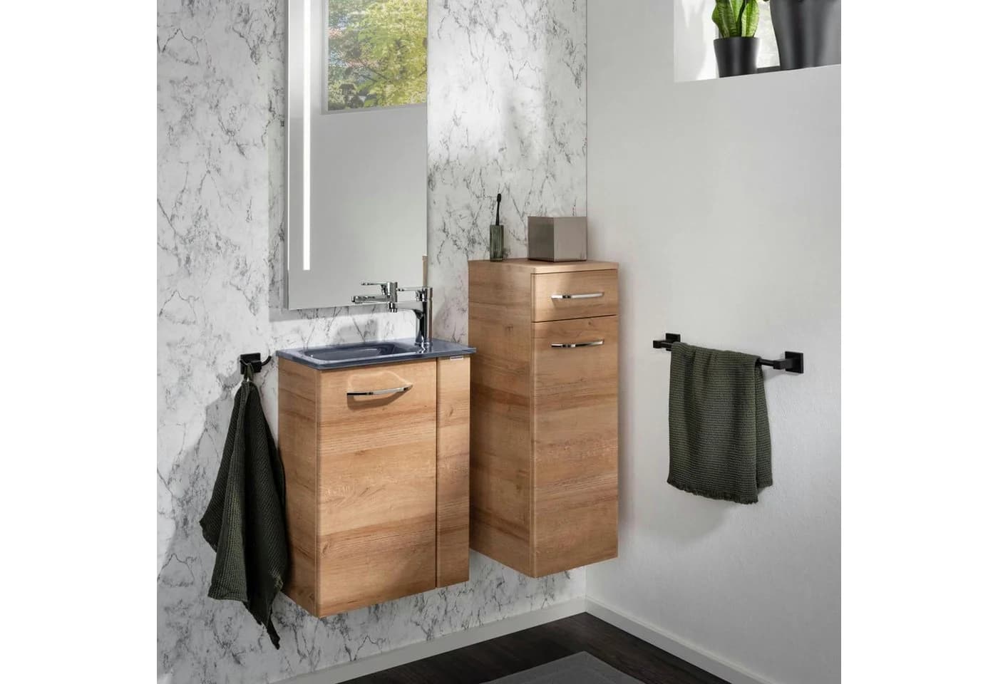 FACKELMANN Glas-Waschbecken Grau Modern - Bild 3