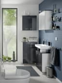 FACKELMANN Glasablage 40 cm mit Chrom-Halterungen Bild 1