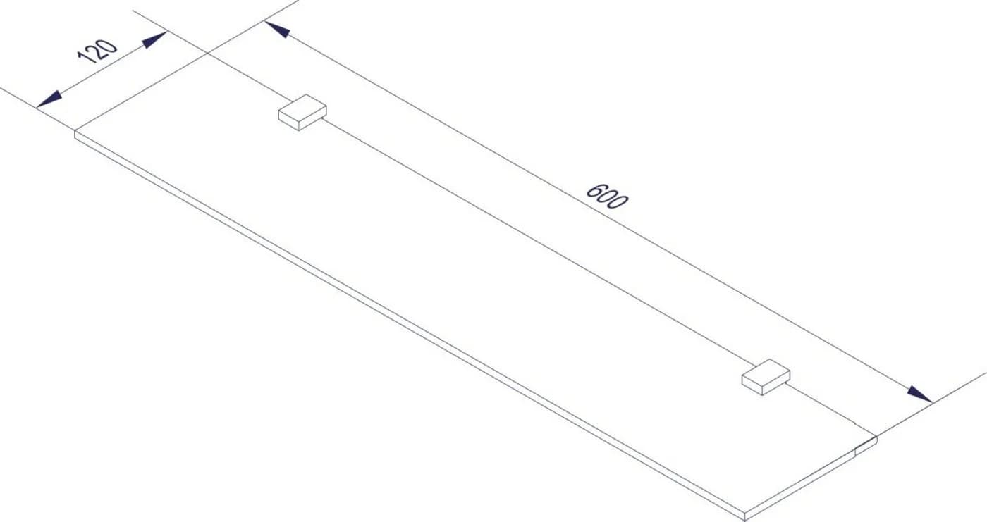Fackelmann Glasablage 60 cm Silber Chrom - Bild 4