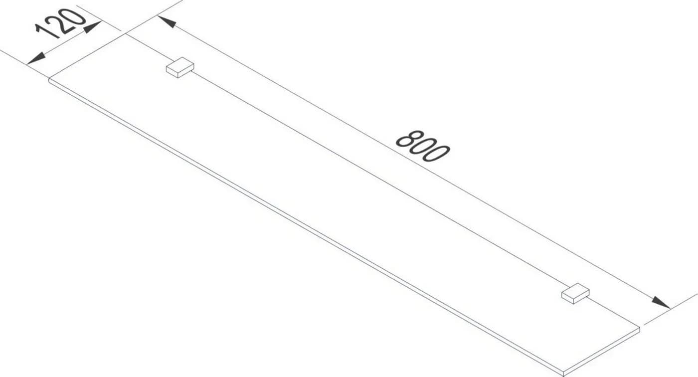 Fackelmann Glasablage 60 cm Silber - Bild 4