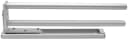 FACKELMANN Ausziehbarer Handtuchhalter Aluminium Silber 2-armig Bild 4