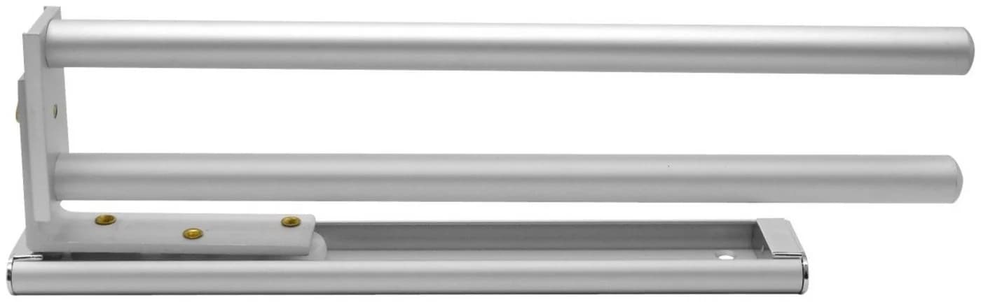 FACKELMANN Ausziehbarer Handtuchhalter Aluminium Silber 2-armig - Bild 4