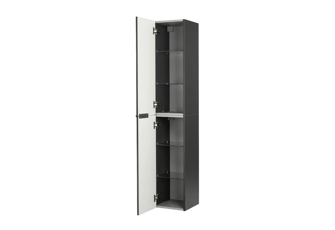 FACKELMANN Hochschrank LUNA Schwarz/Anthrazit mit Soft-Close - Bild 4