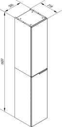 FACKELMANN Hochschrank LUNA Schwarz/Anthrazit mit Soft-Close Bild 5