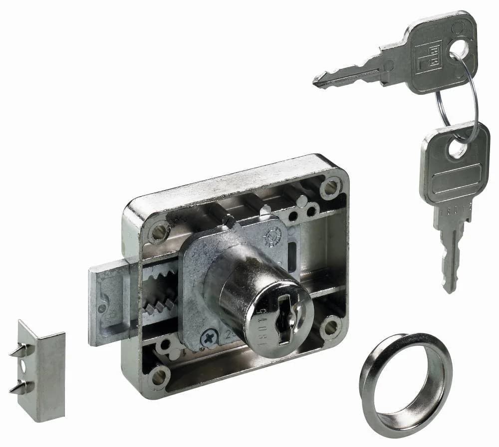 Hettich Zylinder-Aufschraubschloss vernickelt 19mm Zylinder