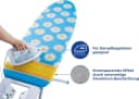 MAXIMEX Bügelbrettbezug Modell Margie türkis-gelb mit Blitzbüglerzone Bild 3