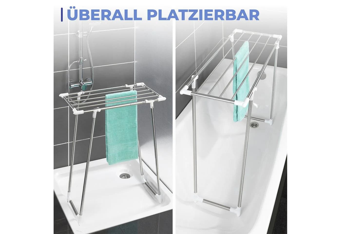 HEINE HOME Wäscheständer MAXIMEX Raumwunder Silber Weiß - Bild 5