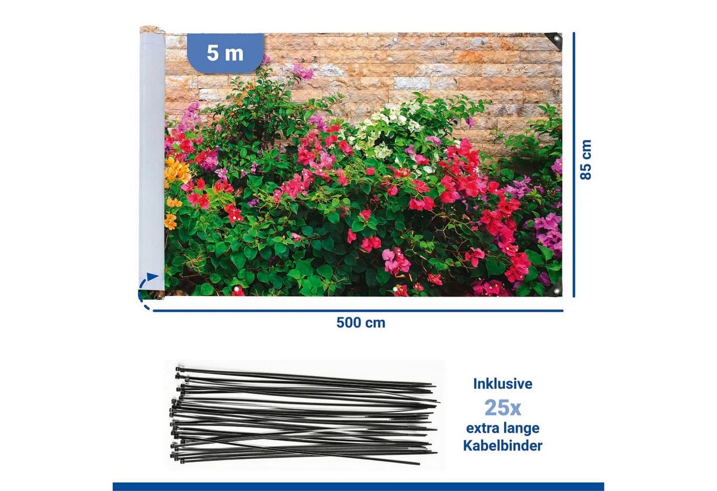 Maximex Balkonsichtschutz Blumenmuster - Bild 4