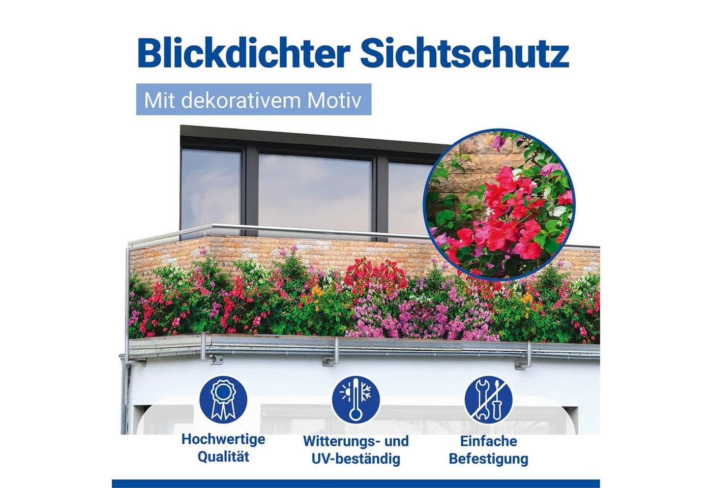 Maximex Balkonsichtschutz Blumenmuster - Bild 5