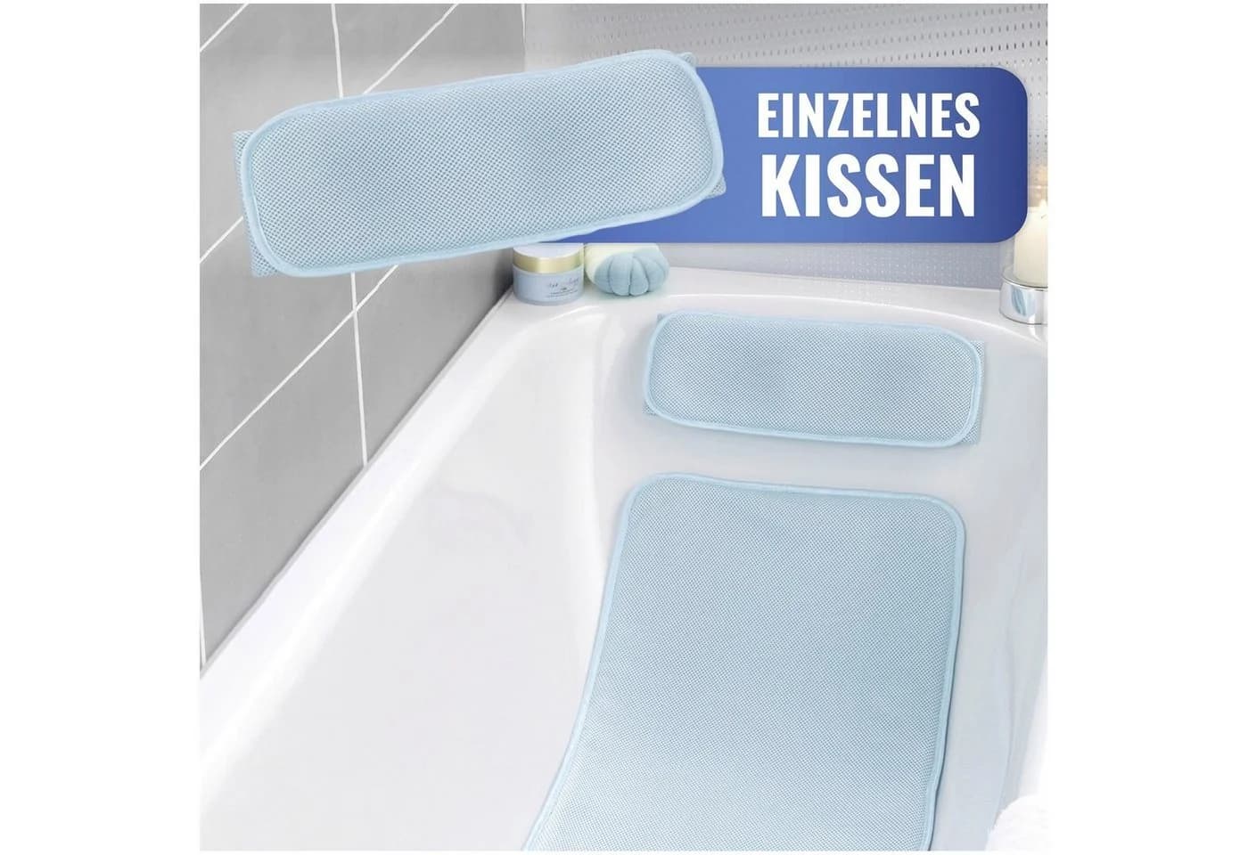 Maximex Badewanneneinlage mit Kissen Blau 3D-Mesh - Bild 3