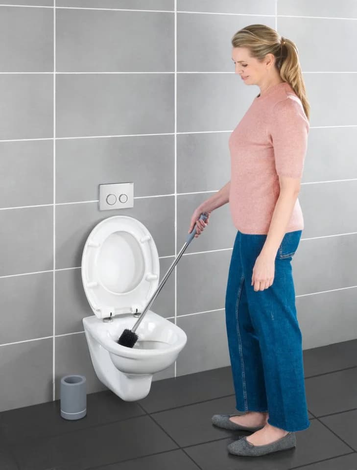Maximex WC-Reinigungsbürste Extra Lang Schwarz/Silber Edelstahl - Bild 4