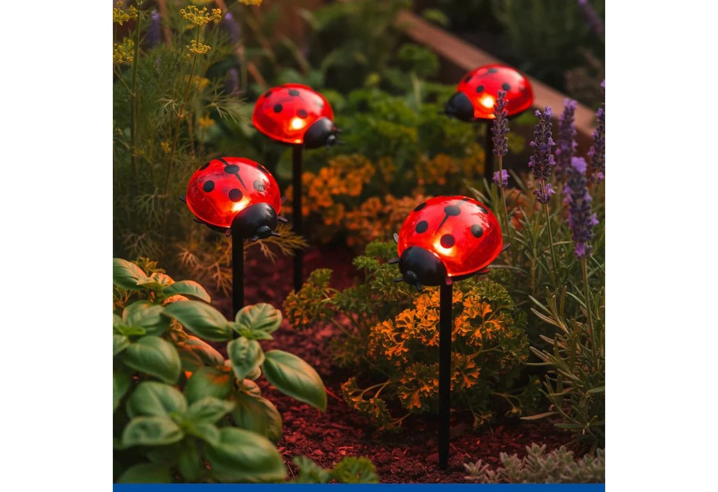 Maximex LED Gartenleuchte Marienkäfer 4er Set Solar