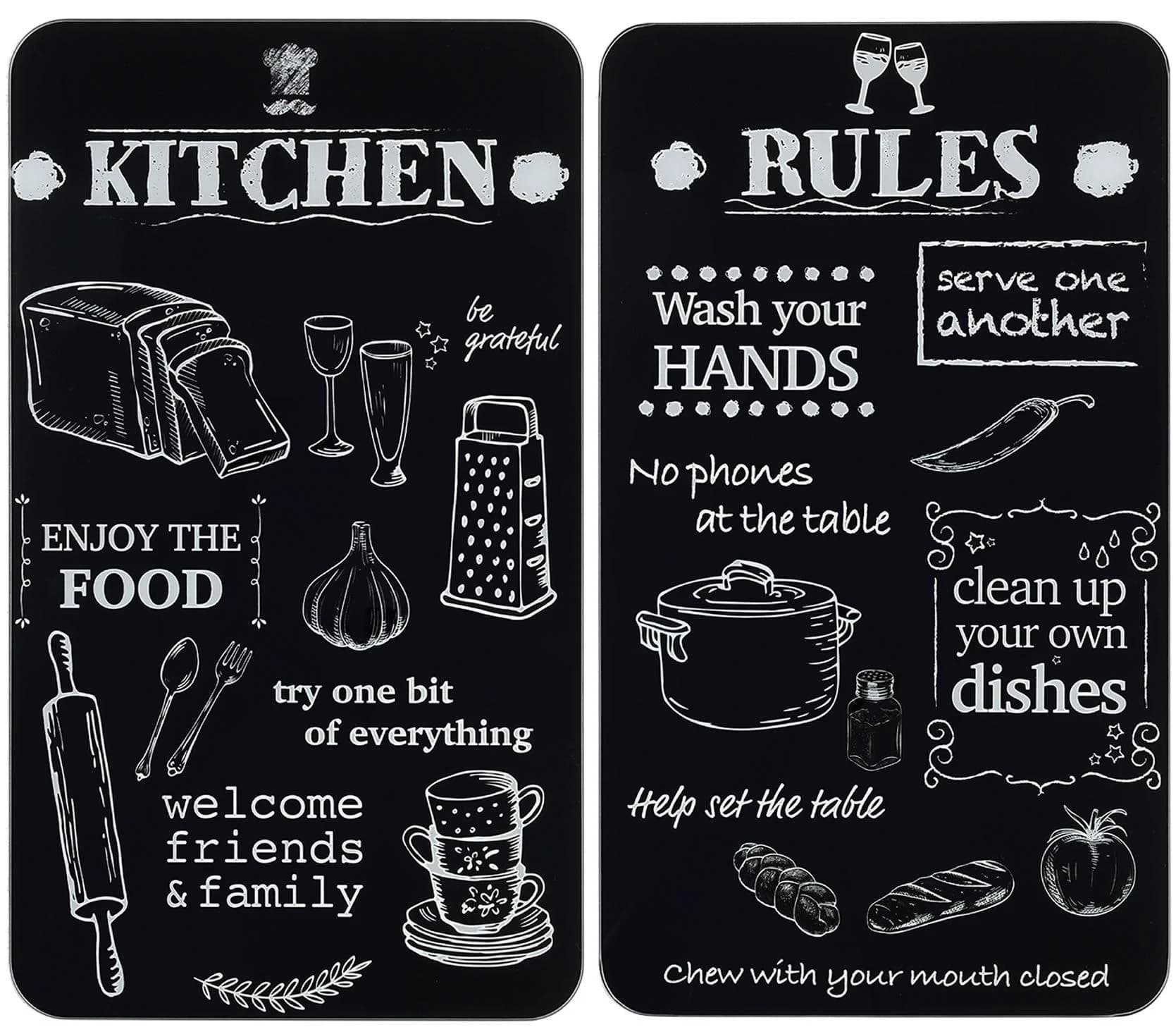 Wenko Herdabdeckplatte Universal Kitchen Rules 2er Set
