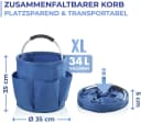 Maximex Reinigungs-Caddy HERKULES Blau 34L Faltbar Bild 5