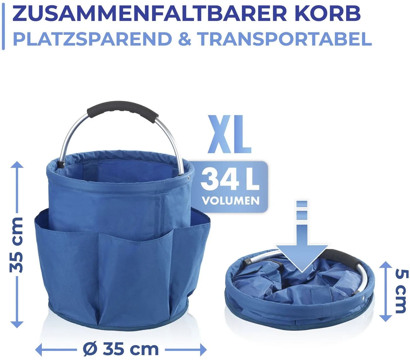 Maximex Reinigungs-Caddy HERKULES Blau 34L Faltbar - Bild 5
