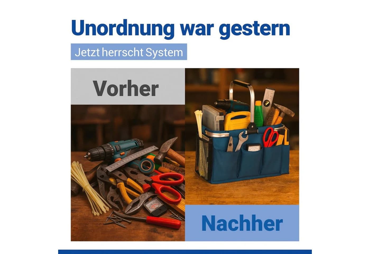 MAXIMEX Allzweckkorb 37 Liter blau Polyester Aufbewahrungsbox - Bild 4