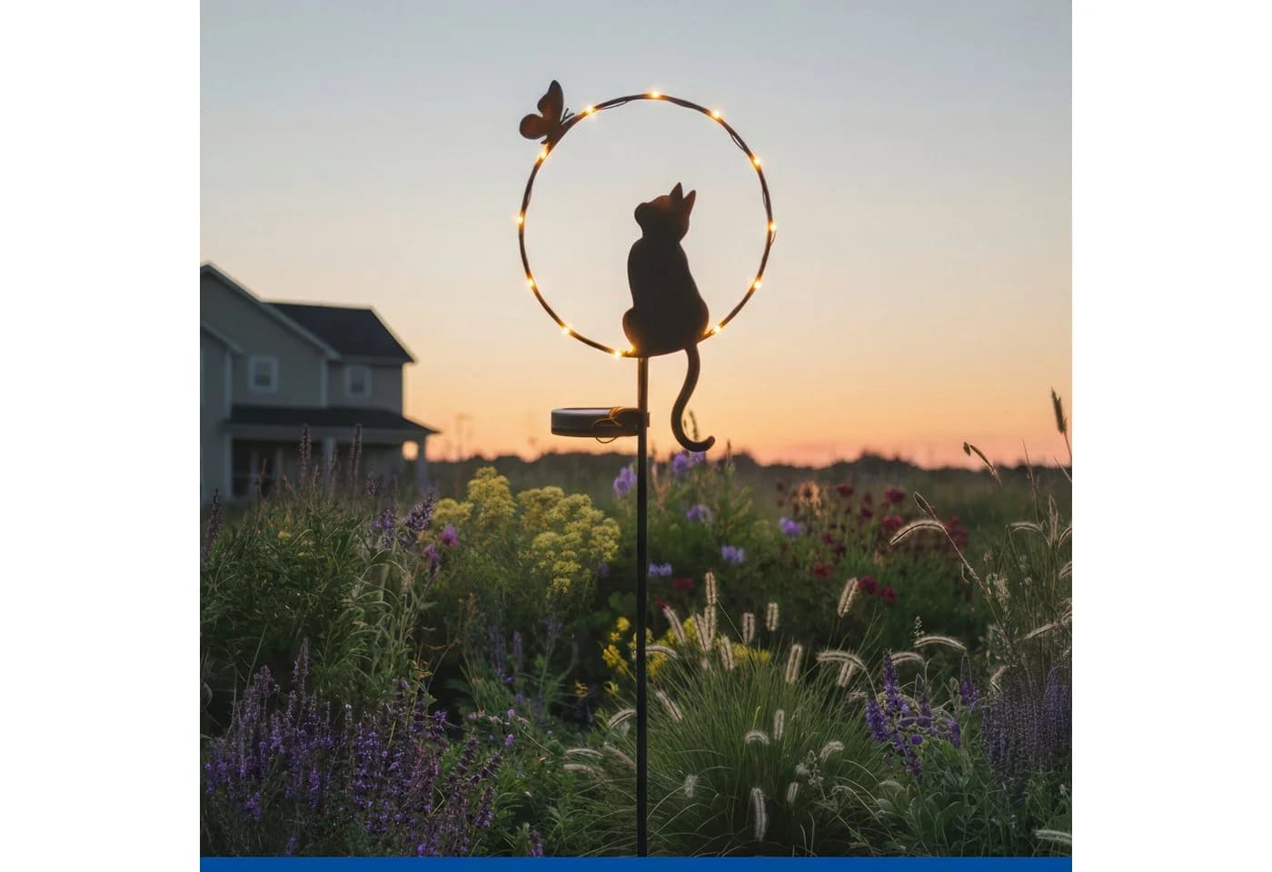 Maximex LED Gartenleuchte Katze Solar Schwarz