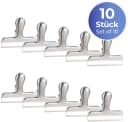 Verschlussklammer MAXIMEX Edelstahl silber - 10er Set Bild 2
