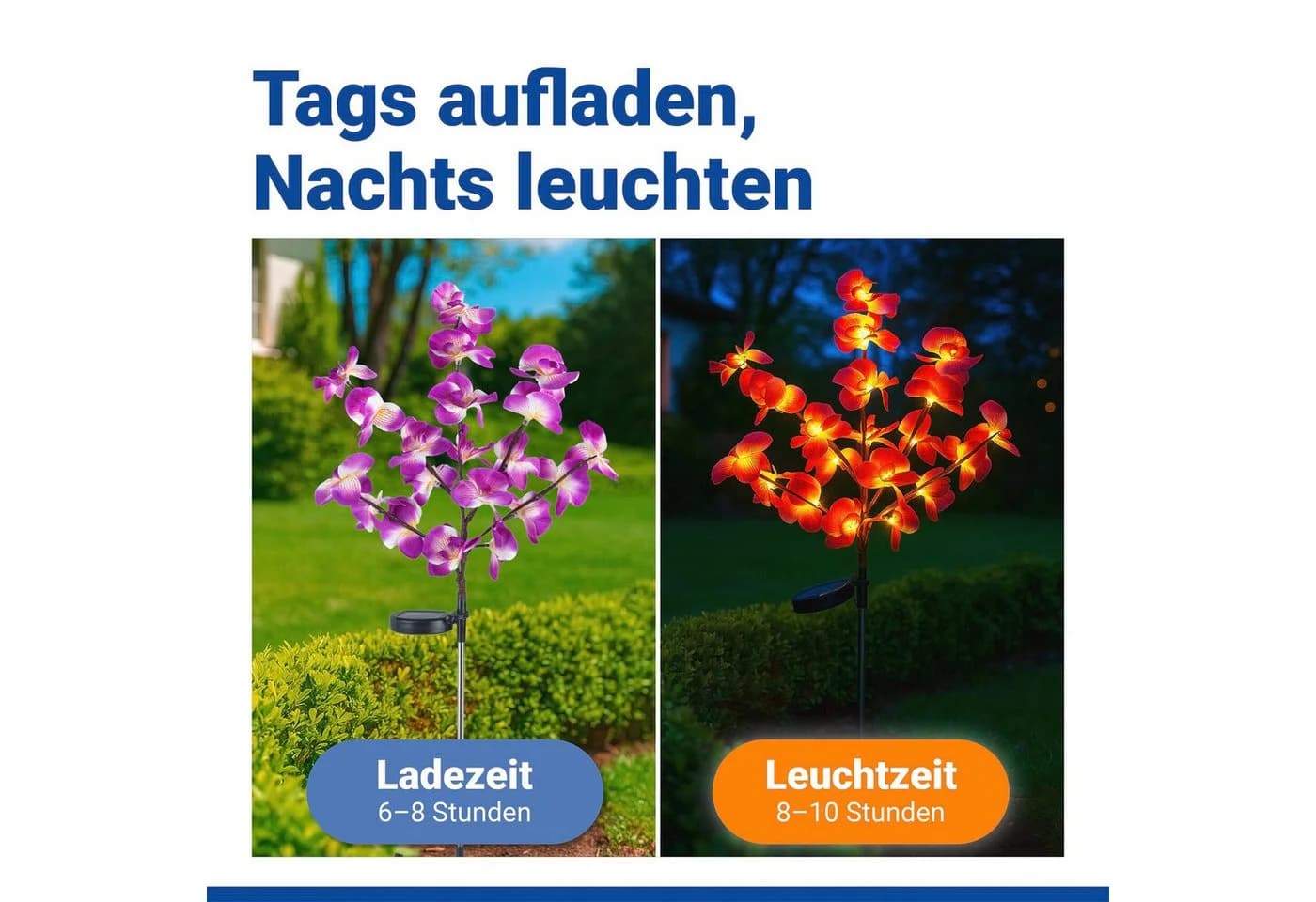 MAXIMEX LED Gartenleuchte Modell Orchidee Solar Bunt - Bild 4