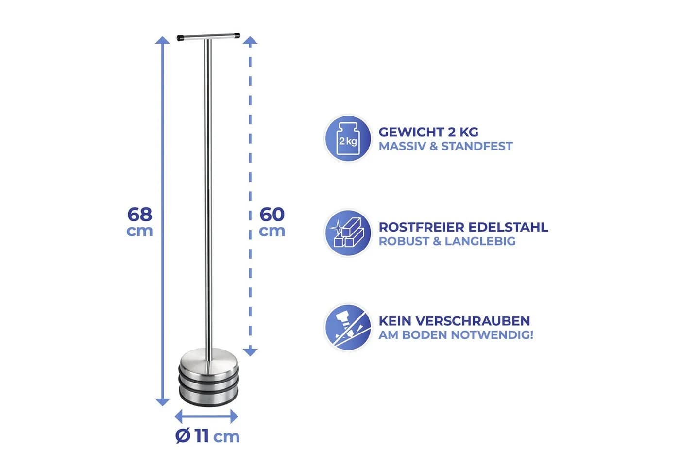 WENKO Türstopper Big Boy Silber Edelstahl - Bild 3