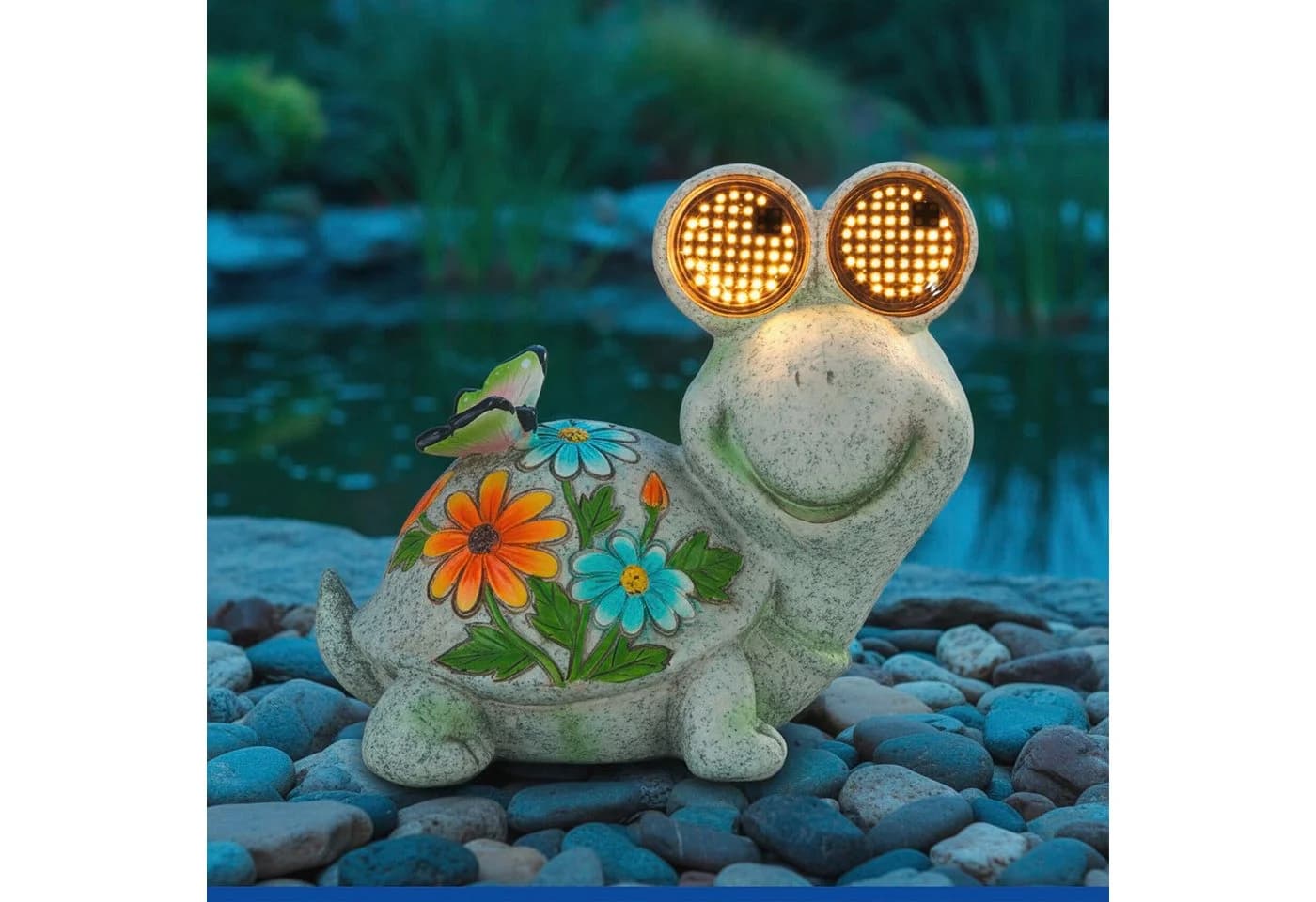 LED Dekofigur MAXIMEX 'Modell Blinky Eyes Schildkröte' - Solar Gartenfigur