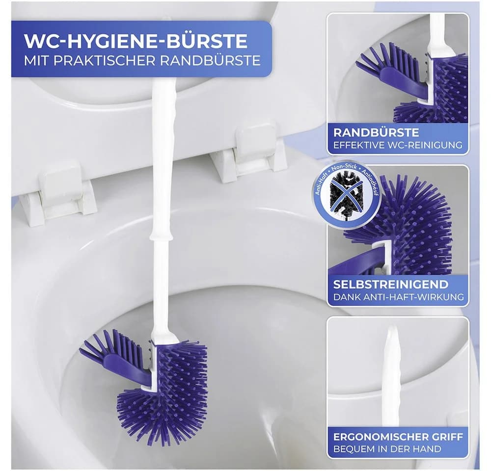 MAXIMEX WC-Garnitur Hygiene-Set Lila mit Anti-Haft-Wirkung - Bild 4