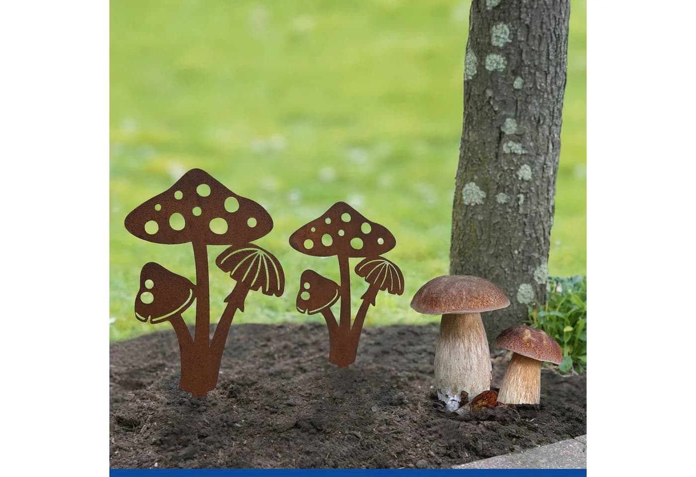 Maximex Gartenstecker Pilz Terracotta Metall