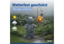 LED Dekofigur Katze und Heißluftballon - Solar Gartenleuchte Bild 4