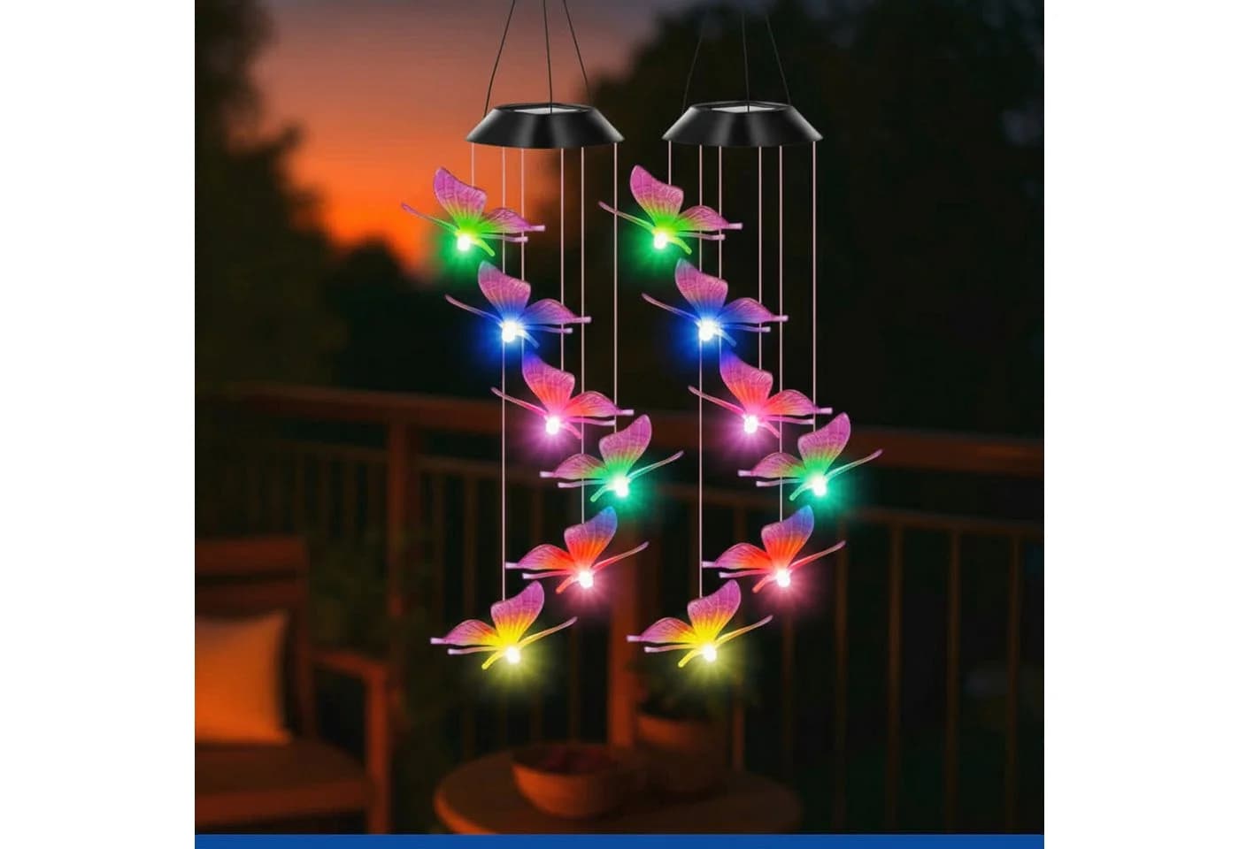 MAXIMEX LED Gartenleuchte Schmetterling Solar Windspiel