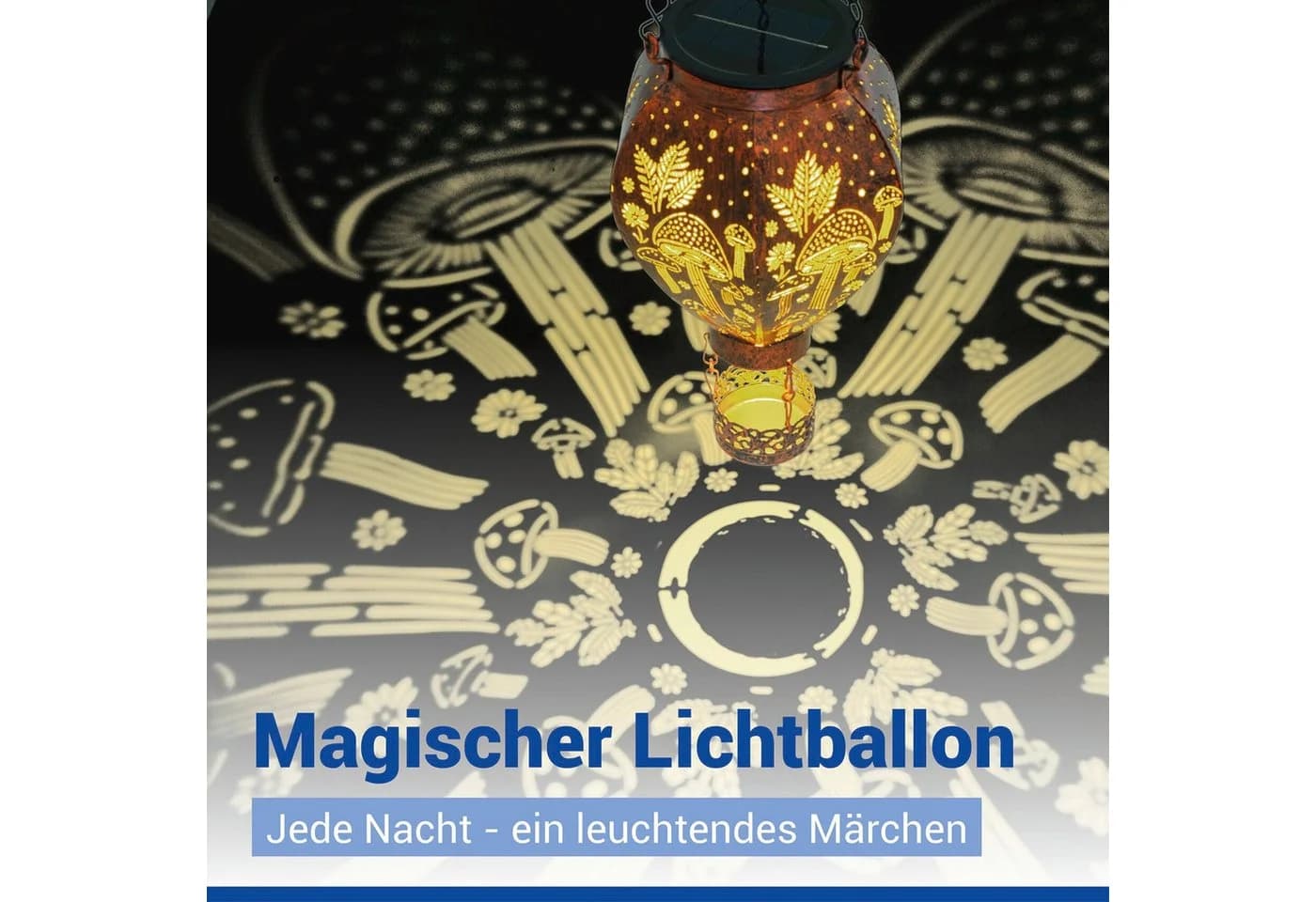 MAXIMEX LED Gartenleuchte Heißluftballon Solar Bronze - Bild 5