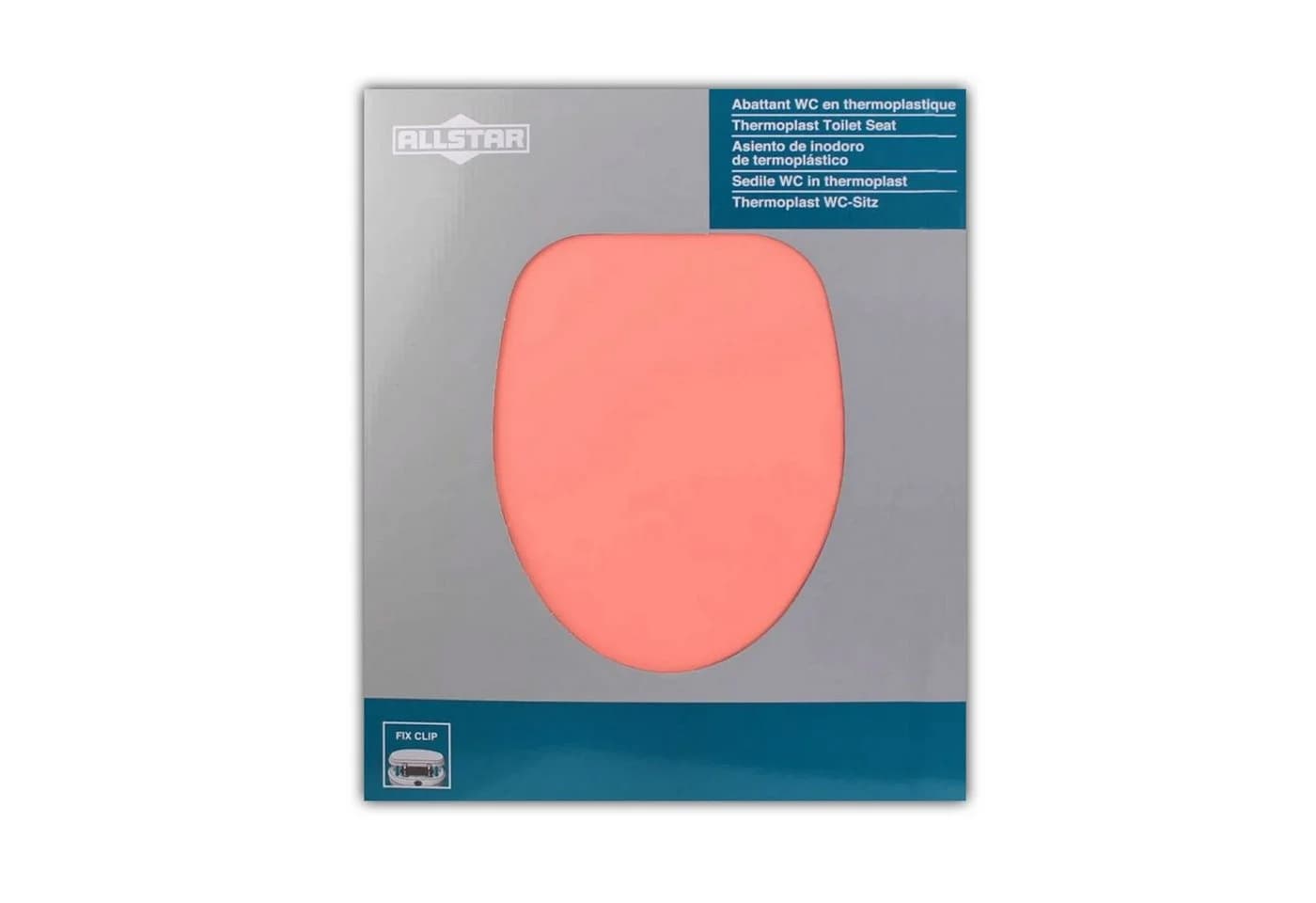 Allstar WC-Sitz Cetona Rosa Thermoplast mit Fix-Clip